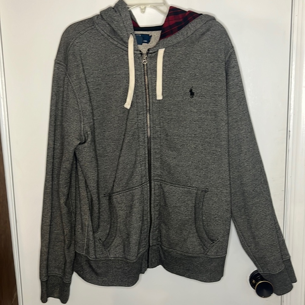 Men’s Polo by Ralph Lauren Grey Zip-up Hoodie - Size - L